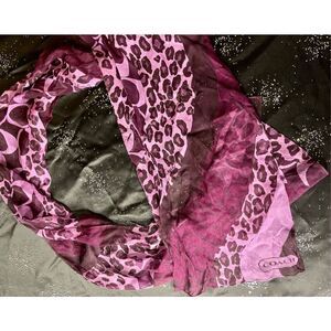 Coach Y2K Animal Print Scarf